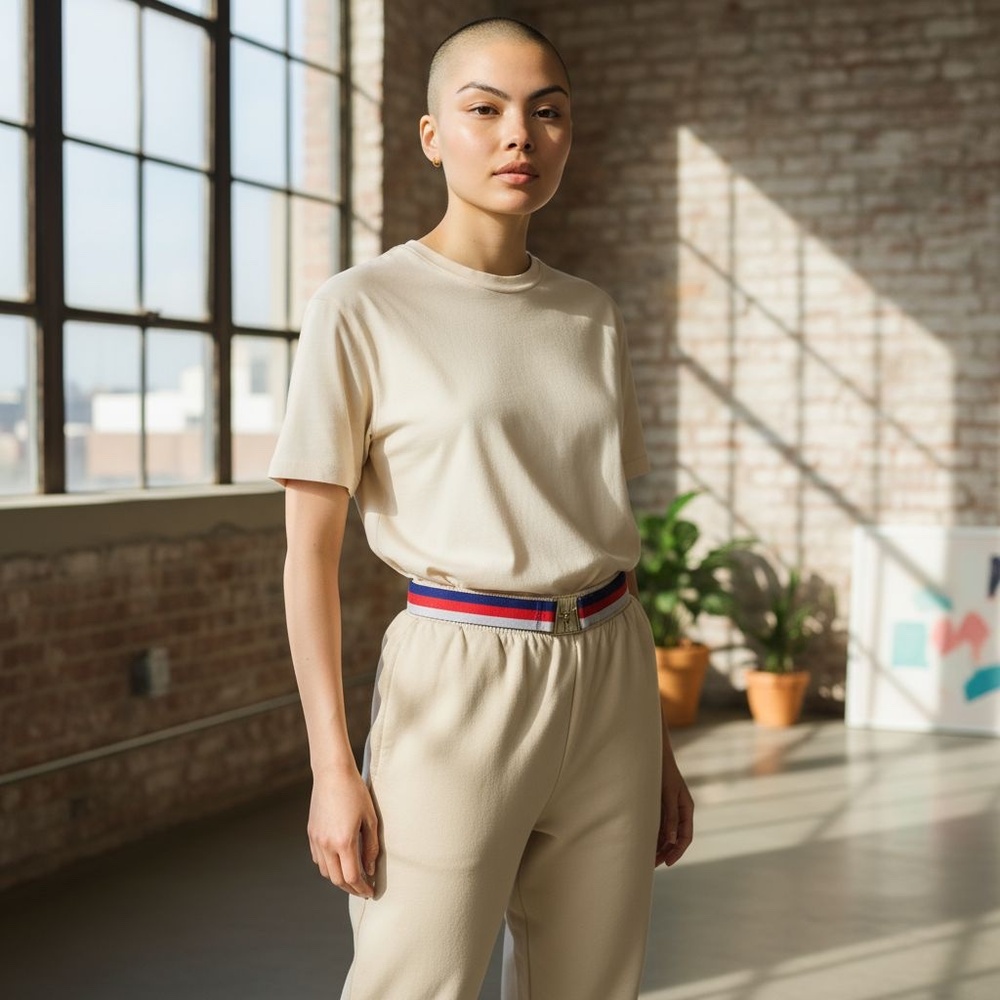 Vintage 1940s-60s Navy, Red, Grey Canadian Cadet Forces Stable Belt, Adj. 36 in